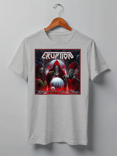 Заказать мужскую футболку в Москве. Футболка классическая Eruption - thrash metal band от Leichenwagen - готовые дизайны и нанесение принтов.