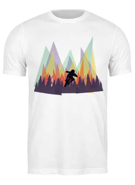 Заказать мужскую футболку в Москве. Футболка классическая Mountain Bike от oneredfoxstore@gmail.com - готовые дизайны и нанесение принтов.