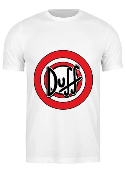 Заказать мужскую футболку в Москве. Футболка классическая Duff beer от YellowCloverShop - готовые дизайны и нанесение принтов.
