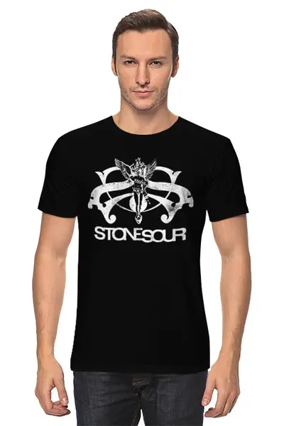 Заказать мужскую футболку в Москве. Футболка классическая  Stone Sour от geekbox - готовые дизайны и нанесение принтов.