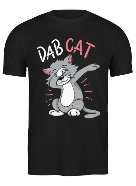 Заказать мужскую футболку в Москве. Футболка классическая Dab cat от skynatural - готовые дизайны и нанесение принтов.