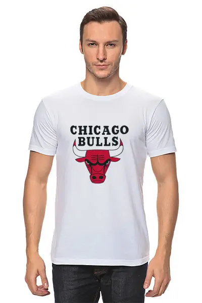 Заказать мужскую футболку в Москве. Футболка классическая Chicago Bulls от BURNSHIRTS - готовые дизайны и нанесение принтов.