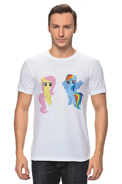 Заказать мужскую футболку в Москве. Футболка классическая My Little Pony friendship is magic от manhunt7 - готовые дизайны и нанесение принтов.