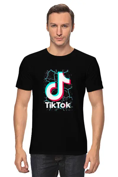 Заказать мужскую футболку в Москве. Футболка классическая TIK TOK (Tik Tok video) от vista12761@rambler.ru - готовые дизайны и нанесение принтов.