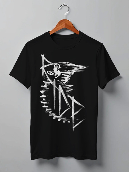 Заказать мужскую футболку в Москве. Футболка классическая Ride MTB от oneredfoxstore@gmail.com - готовые дизайны и нанесение принтов.