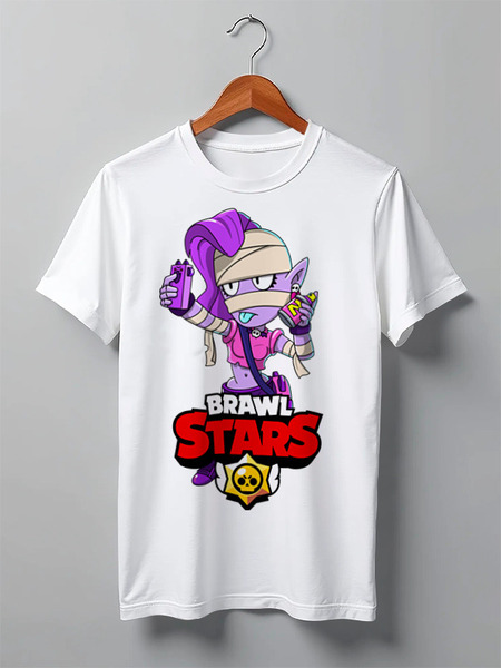 Заказать мужскую футболку в Москве. Футболка классическая BRAWL STARS EMZ от geekbox - готовые дизайны и нанесение принтов.