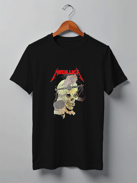 Заказать мужскую футболку в Москве. Футболка классическая Metallica от Leichenwagen - готовые дизайны и нанесение принтов.