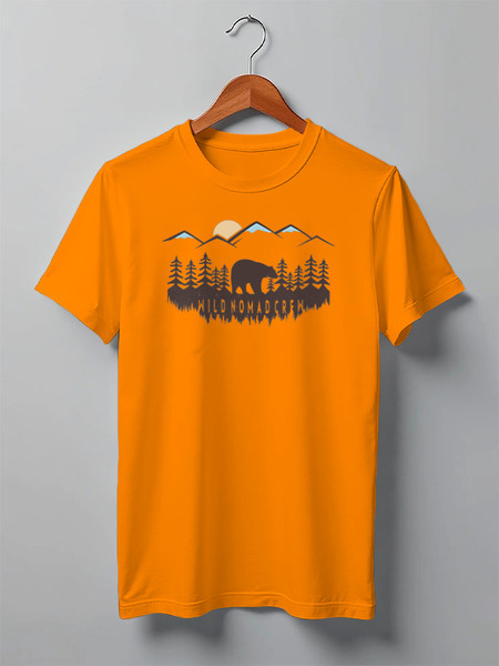 Заказать мужскую футболку в Москве. Футболка классическая Bear Here от oneredfoxstore@gmail.com - готовые дизайны и нанесение принтов.