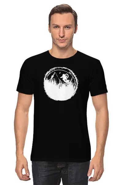 Заказать мужскую футболку в Москве. Футболка классическая Mountain Bike от oneredfoxstore@gmail.com - готовые дизайны и нанесение принтов.
