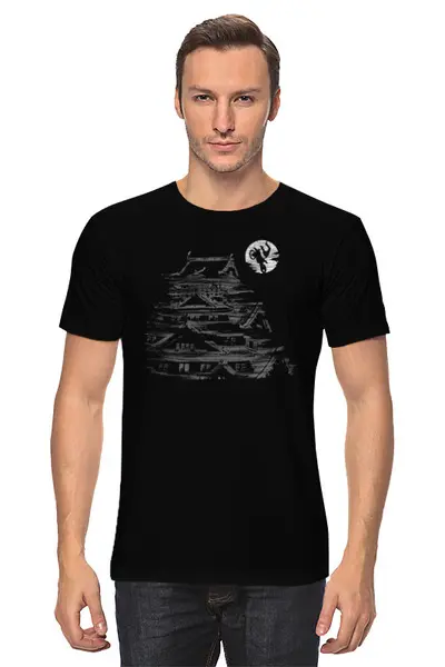 Заказать мужскую футболку в Москве. Футболка классическая Moon Rider от oneredfoxstore@gmail.com - готовые дизайны и нанесение принтов.