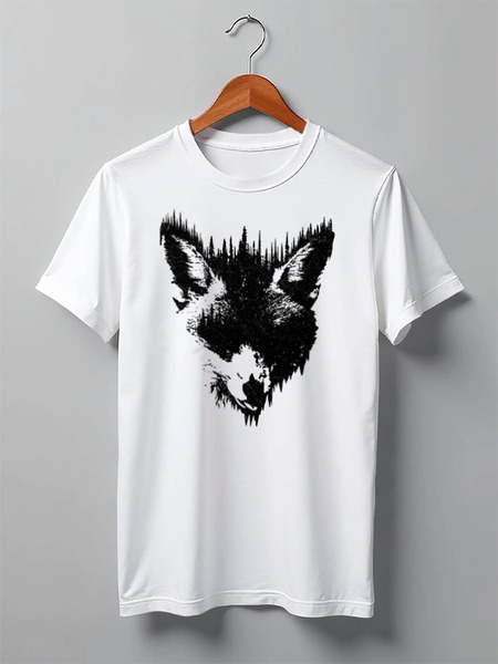 Заказать мужскую футболку в Москве. Футболка классическая Forest Fox от oneredfoxstore@gmail.com - готовые дизайны и нанесение принтов.