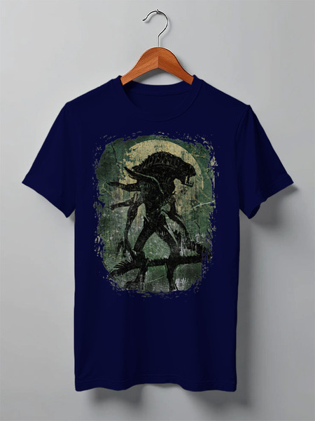 Заказать мужскую футболку в Москве. Футболка классическая Aliens от oneredfoxstore@gmail.com - готовые дизайны и нанесение принтов.