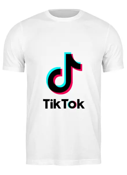 Заказать мужскую футболку в Москве. Футболка классическая TikTok  от DESIGNER   - готовые дизайны и нанесение принтов.