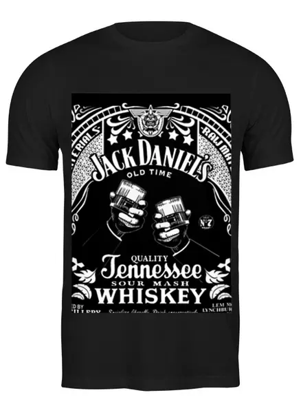 Заказать мужскую футболку в Москве. Футболка классическая Jack Daniels от Дария Вовк - готовые дизайны и нанесение принтов.