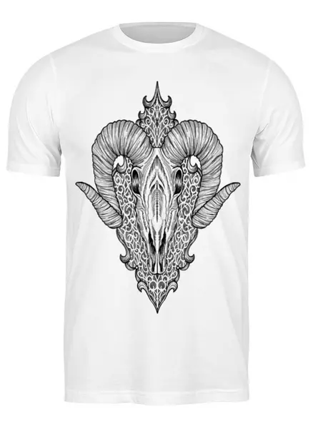 Заказать мужскую футболку в Москве. Футболка классическая skull от mariedamn - готовые дизайны и нанесение принтов.