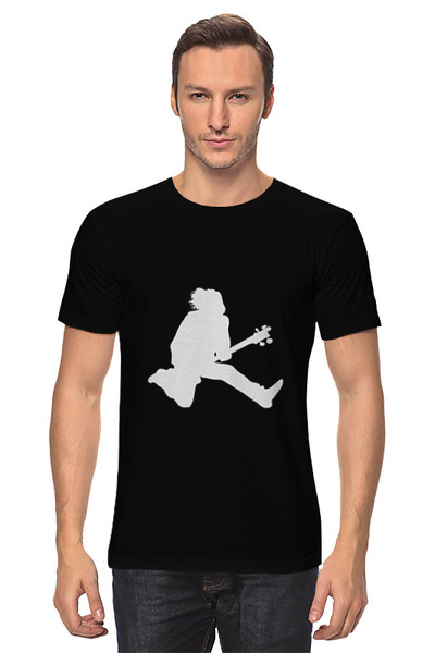 Заказать мужскую футболку в Москве. Футболка классическая Rock music от gent777 - готовые дизайны и нанесение принтов.