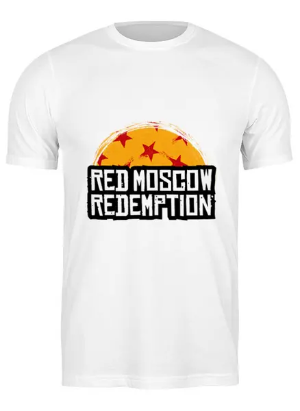 Заказать мужскую футболку в Москве. Футболка классическая Red Moscow Redemption от kamal-creations - готовые дизайны и нанесение принтов.
