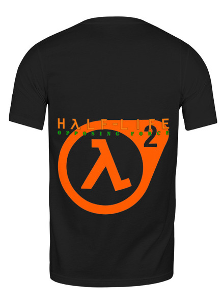 Заказать мужскую футболку в Москве. Футболка классическая HALF LIFE от robus - готовые дизайны и нанесение принтов.