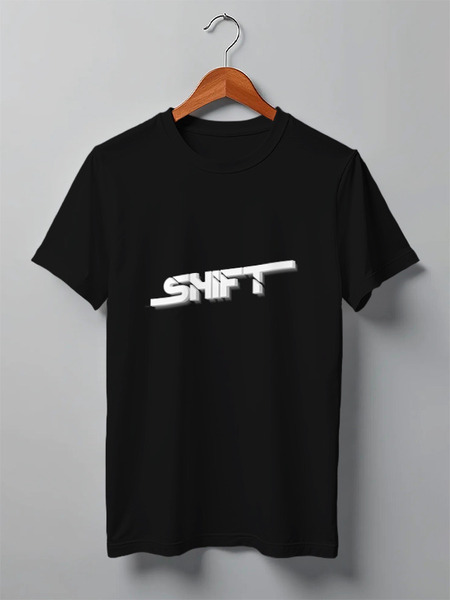 Заказать мужскую футболку в Москве. Футболка классическая Shift White Classic от Алексей Никифоров - готовые дизайны и нанесение принтов.