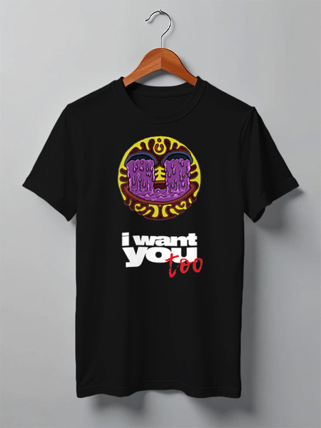 Заказать мужскую футболку в Москве. Футболка классическая I want you, too от Feinerburger  - готовые дизайны и нанесение принтов.