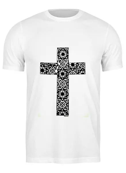 Заказать мужскую футболку в Москве. Футболка классическая Крест от YellowCloverShop - готовые дизайны и нанесение принтов.