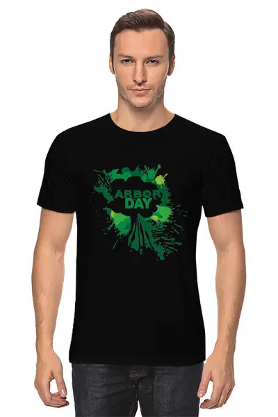 Заказать мужскую футболку в Москве. Футболка классическая Arbor day от IrinkaArt  - готовые дизайны и нанесение принтов.