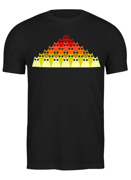 Заказать мужскую футболку в Москве. Футболка классическая Cats Here от oneredfoxstore@gmail.com - готовые дизайны и нанесение принтов.