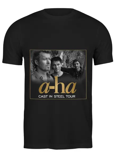 Заказать мужскую футболку в Москве. Футболка классическая a-ha / Cast In Steel Tour от OEX design - готовые дизайны и нанесение принтов.