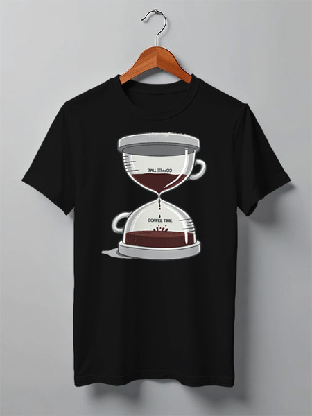 Заказать мужскую футболку в Москве. Футболка классическая COFFEE TIME / Время Кофе от crash - готовые дизайны и нанесение принтов.