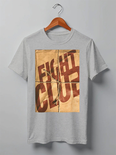 Заказать мужскую футболку в Москве. Футболка классическая Fight Club / Бойцовский Клуб от KinoArt - готовые дизайны и нанесение принтов.
