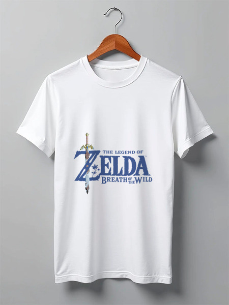 Заказать мужскую футболку в Москве. Футболка классическая The Legend Of Zelda Breath Of The Wild от BURNSHIRTS - готовые дизайны и нанесение принтов.