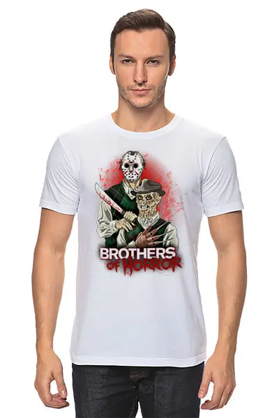 Заказать мужскую футболку в Москве. Футболка классическая Horror  от T-shirt print  - готовые дизайны и нанесение принтов.