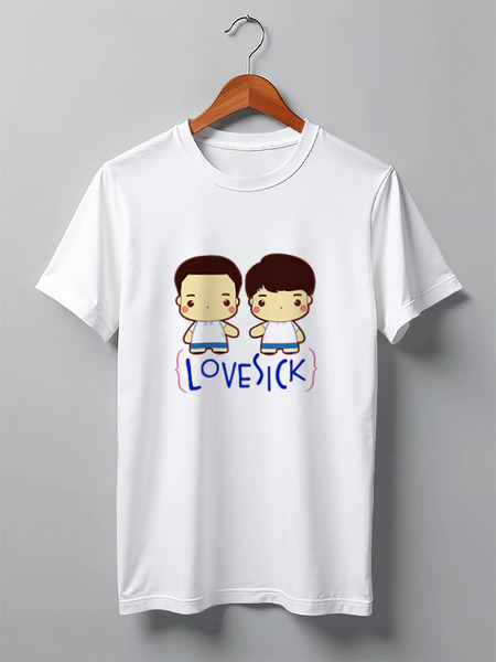 Заказать мужскую футболку в Москве. Футболка классическая Love Sick от dex-ter-83@yandex.ru - готовые дизайны и нанесение принтов.
