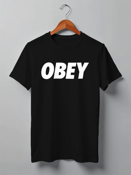 Заказать мужскую футболку в Москве. Футболка классическая OBEY  от DESIGNER   - готовые дизайны и нанесение принтов.