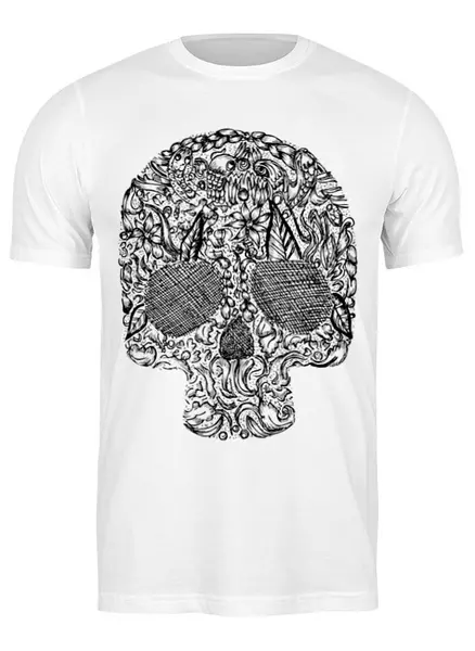 Заказать мужскую футболку в Москве. Футболка классическая Skulls от oneredfoxstore@gmail.com - готовые дизайны и нанесение принтов.