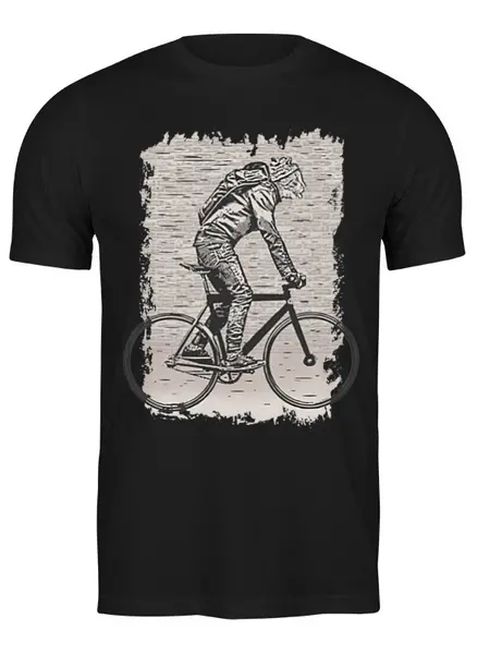 Заказать мужскую футболку в Москве. Футболка классическая Bike Punk  от oneredfoxstore@gmail.com - готовые дизайны и нанесение принтов.
