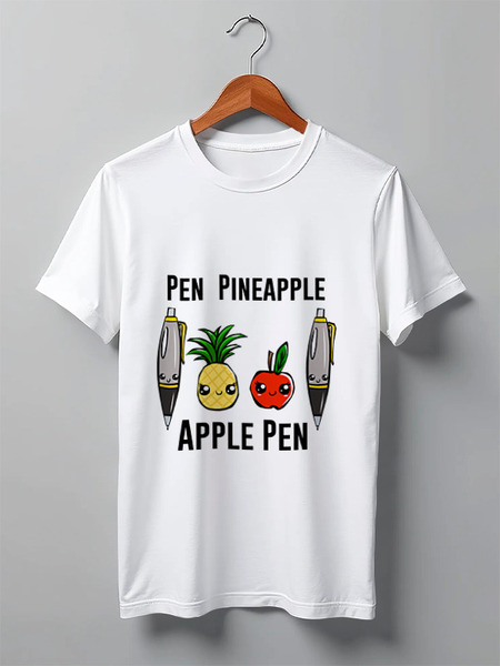 Заказать мужскую футболку в Москве. Футболка классическая Pen Pineapple Apple Pen  от cherdantcev - готовые дизайны и нанесение принтов.