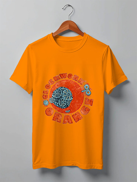 Заказать мужскую футболку в Москве. Футболка классическая Clockwork orange от YellowCloverShop - готовые дизайны и нанесение принтов.