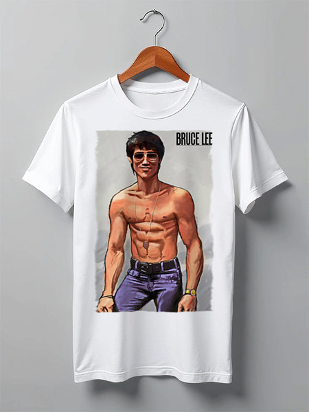 Заказать мужскую футболку в Москве. Футболка классическая Bruce Lee от Leichenwagen - готовые дизайны и нанесение принтов.