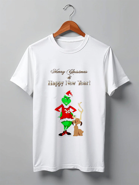 Заказать мужскую футболку в Москве. Футболка классическая Christmas от ZVER  - готовые дизайны и нанесение принтов.