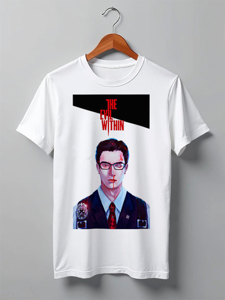Заказать мужскую футболку в Москве. Футболка классическая The Evil Within от Leichenwagen - готовые дизайны и нанесение принтов.