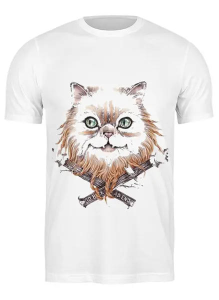 Заказать мужскую футболку в Москве. Футболка классическая рыжий кот от olga - готовые дизайны и нанесение принтов.