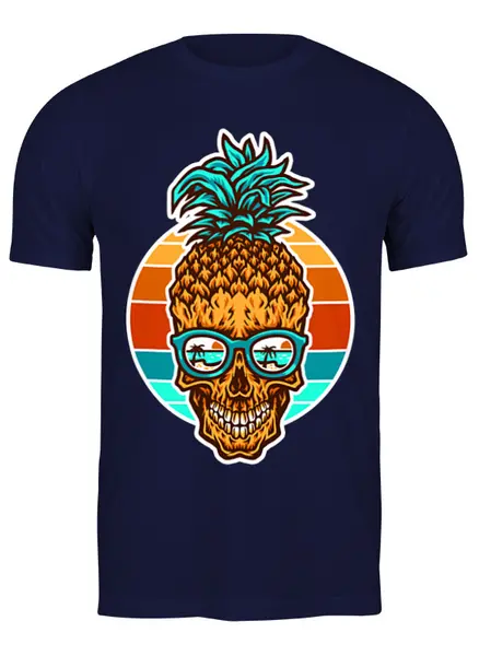 Заказать мужскую футболку в Москве. Футболка классическая SkullSummer от balden - готовые дизайны и нанесение принтов.
