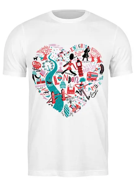 Заказать мужскую футболку в Москве. Футболка классическая LONDON от CoolDesign - готовые дизайны и нанесение принтов.