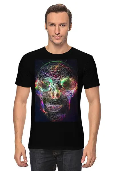 Заказать мужскую футболку в Москве. Футболка классическая Skull - 17 от Vladec11 - готовые дизайны и нанесение принтов.