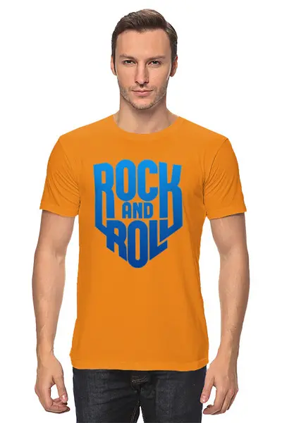 Заказать мужскую футболку в Москве. Футболка классическая Rock-n-Roll от balden - готовые дизайны и нанесение принтов.