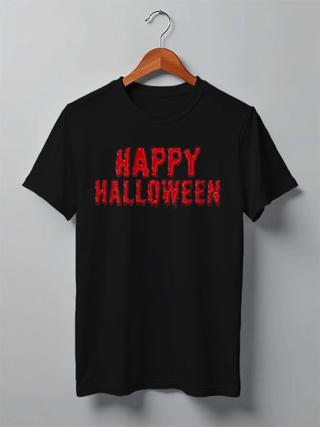 Заказать мужскую футболку в Москве. Футболка классическая Happy Halloween от CoolDesign - готовые дизайны и нанесение принтов.