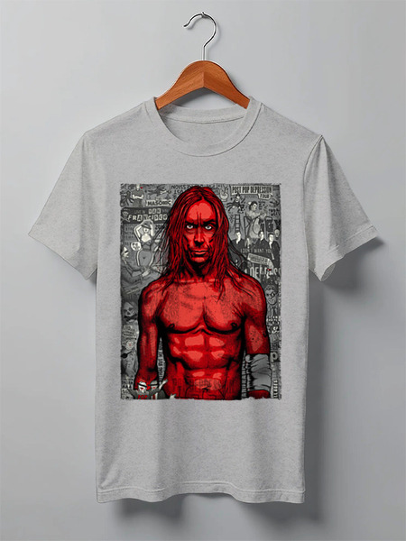 Заказать мужскую футболку в Москве. Футболка классическая Iggy Pop от OEX design - готовые дизайны и нанесение принтов.