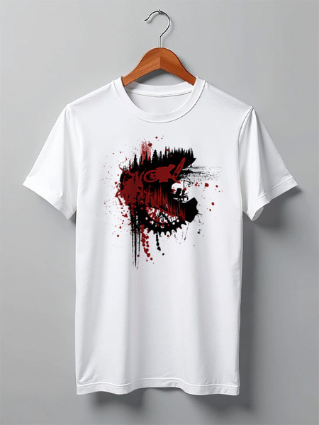 Заказать мужскую футболку в Москве. Футболка классическая Trash Polka MTB от oneredfoxstore@gmail.com - готовые дизайны и нанесение принтов.