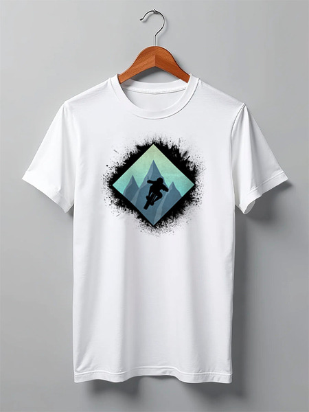 Заказать мужскую футболку в Москве. Футболка классическая Bike Jump от oneredfoxstore@gmail.com - готовые дизайны и нанесение принтов.